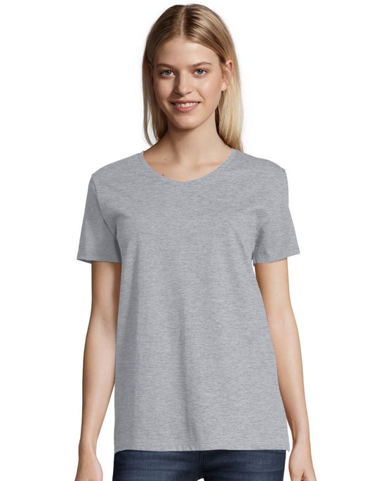 Hanes Relaxed Fit Women's ComfortSoft V-neck T-Shirt # 5780