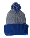 Sportsman 12 Knit Speckled Pom-Pom Beanie , One Size, Red/Royal