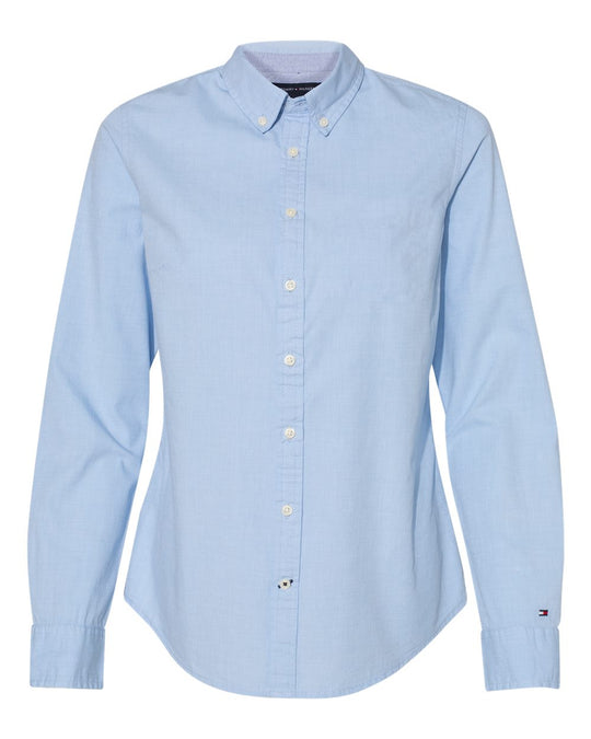 Tommy Hilfiger Womens Capote End-on-End Chambray Shirt - 13H4377