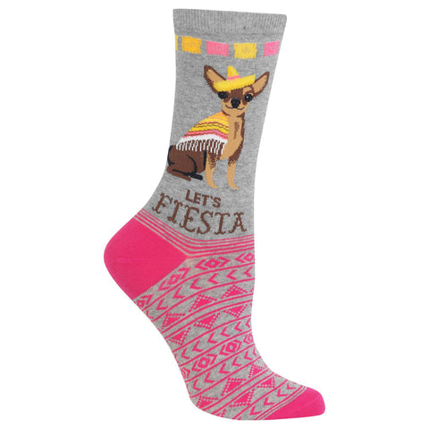 Hot Sox Womens Lets Fiesta Crew Socks