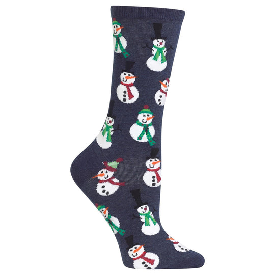 Hot Sox Womens Snowmen Crew Socks