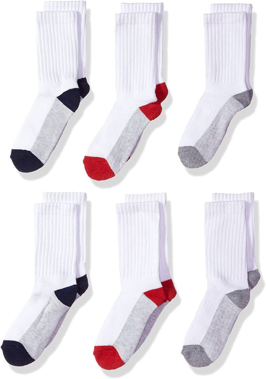 Fruit Of The Loom Boys 6 Pack Crew Socks