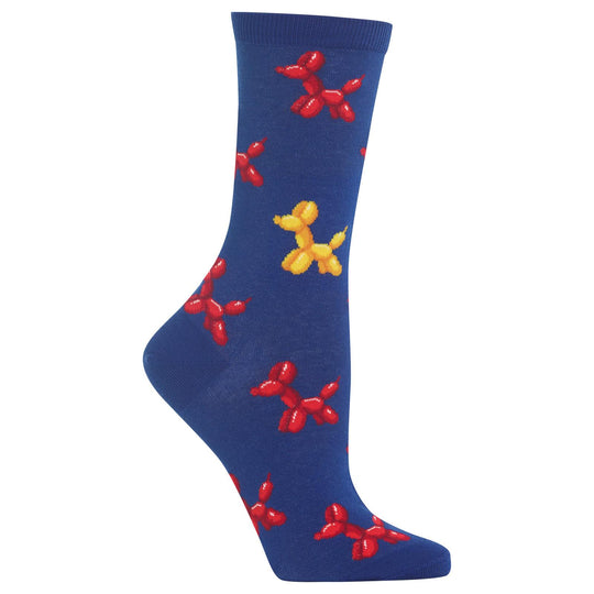 Hot Sox Womens Balloon Dogs Crew Socks