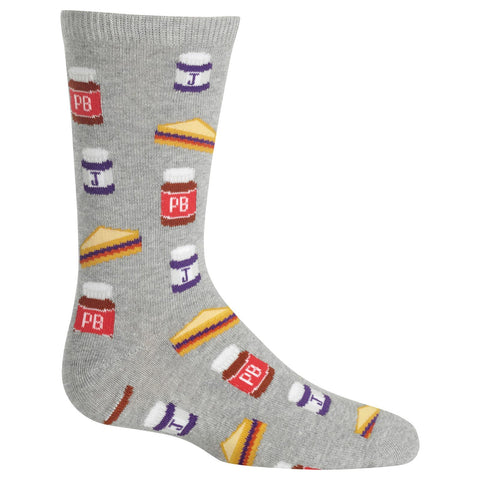 Hot Sox Kids Peanut Butter and Jelly Crew Socks