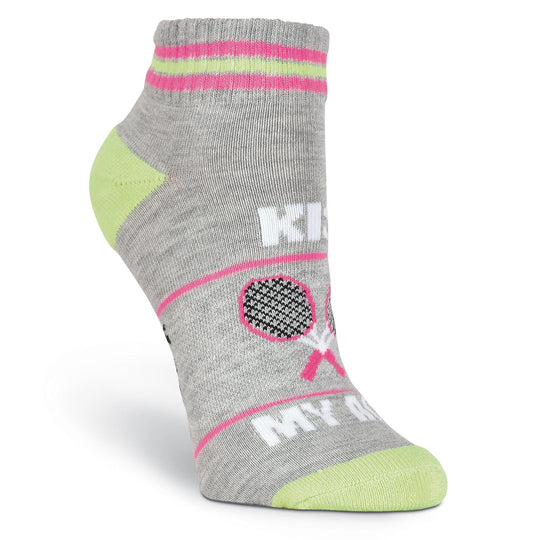 K. Bell Womens Kiss My Ace Quarter Socks
