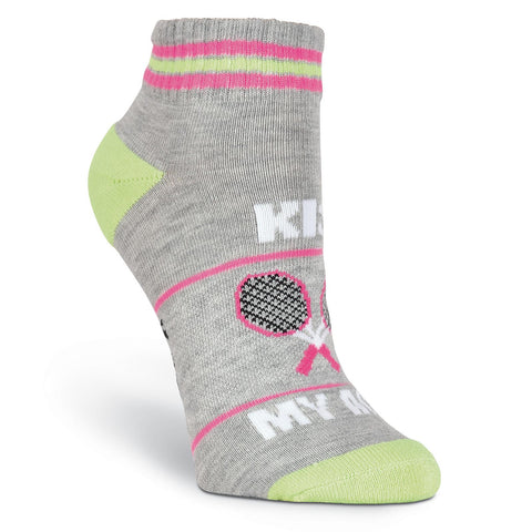 K. Bell Womens Kiss My Ace Quarter Socks