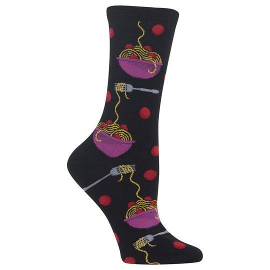 Hot Sox Womens Meatballs Crew Socks