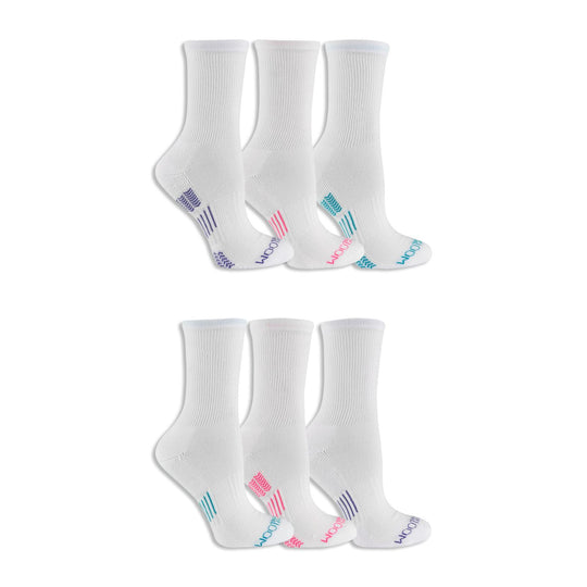 Fruit of the Loom Womens 6 Pair Everyday Active Crew Socks