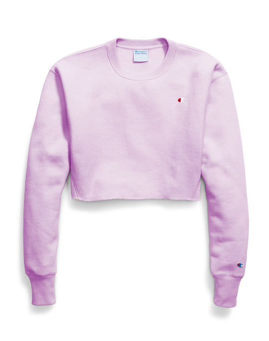 Champion Life Womens Reverse Weave Cropped Cut Off Crew-Mens Fit