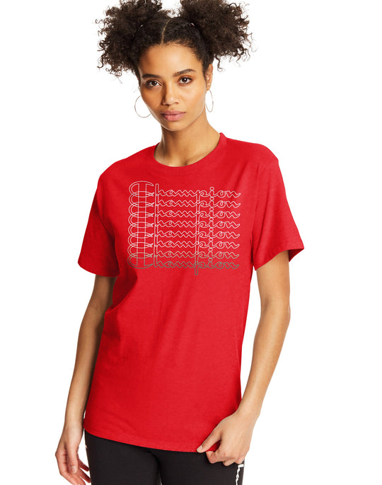 Champion Mens Classic Short-Sleeve Jersey Tee, L, Granite Heather