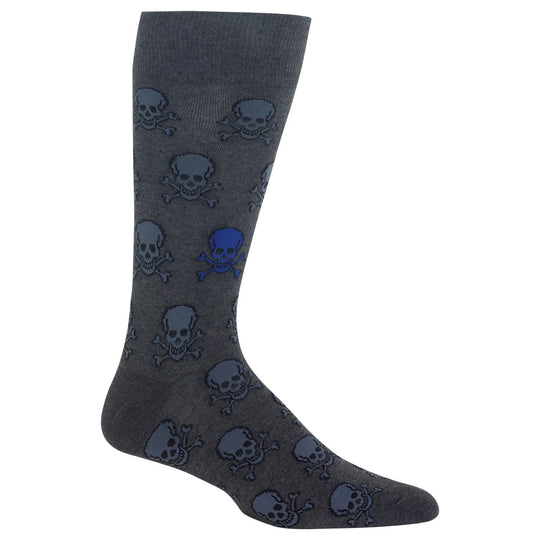 Hot Sox Mens Skulls Crew Socks