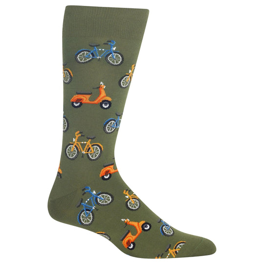 Hot Sox Mens Bike And Vespa Crew Socks