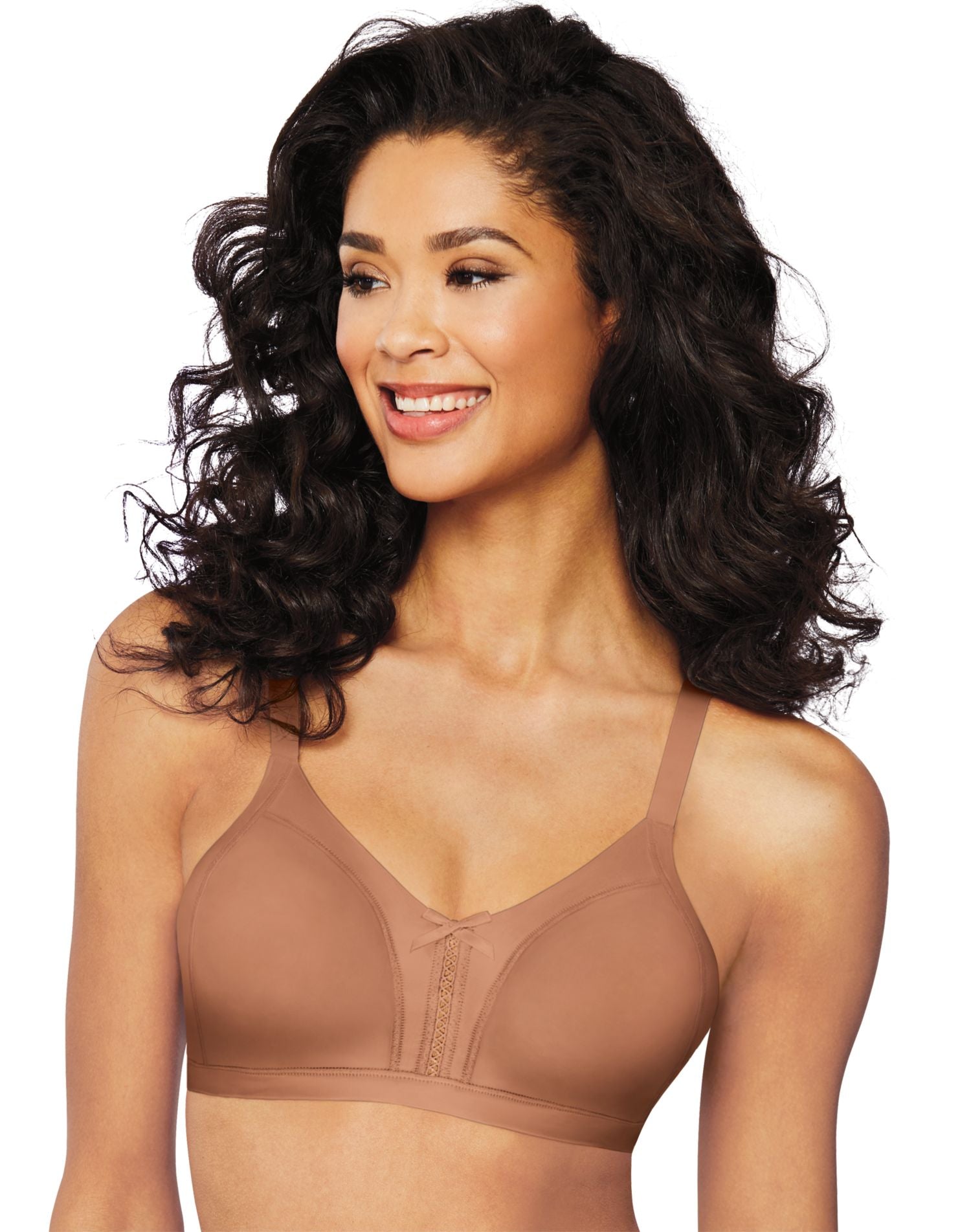 NWOT Bali 38C Support Soft Touch Wirefree Bra 0044 Taupe-RN  15763-Nylon&Spandex