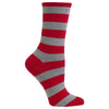 Hot Sox Womens College Rugby Stripe Crew Socks