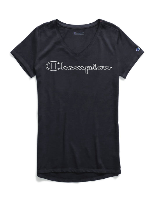 Champion Womens Authentic Wash V-Neck Tee