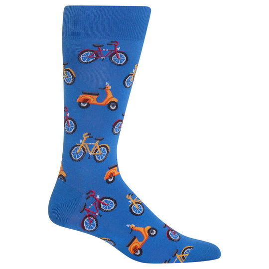 Hot Sox Mens Bike And Vespa Crew Socks