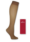 Hanes Alive Full Support Sheer Knee Highs Style 2 pair pack