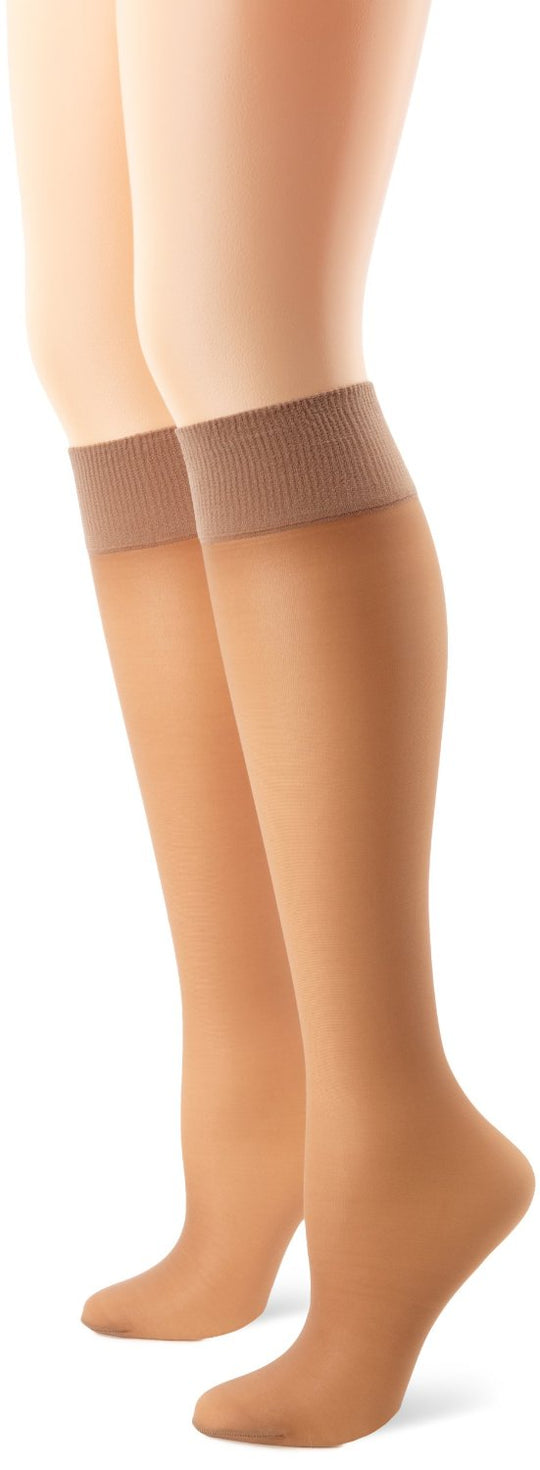 Hanes Alive Full Support Sheer Knee Highs Style 2 pair pack
