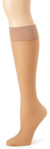 Hanes Alive Full Support Sheer Knee Highs Style 2 pair pack