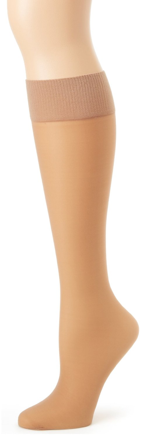 Hanes Alive Full Support Sheer Knee Highs Style 2 pair pack