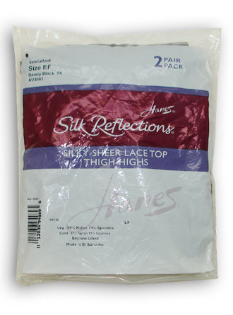 Hanes Silk Reflections Thigh Highs 2 pr pack