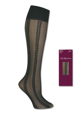 Hanes Silk Reflections Sheer Cable Kneehighs 1 Pair Pack