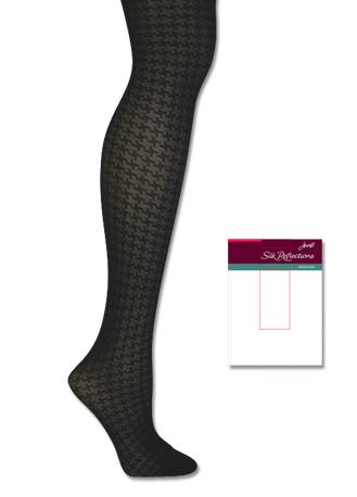 Hanes Silk Reflections Sheer Houndstooth Control Top 1 Pair Pack