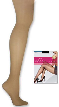 Hanes Silk Reflections Tulle Stripe Control Top Spr11, 1 Pair Pack