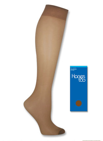 Hanes Too Sheer Knee High Reinforced toe 3 Pair Pack