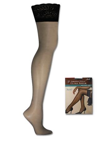 Hanes Absolutely Ultra Sheer Lace Thigh High 1 Pair Pack
