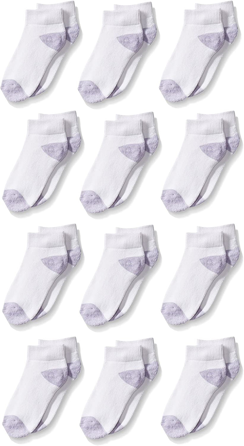 Fruit Of The Loom Girls 12 Pack Low Cut Socks