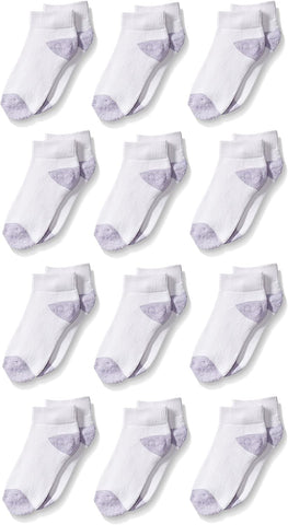 Fruit Of The Loom Girls 12 Pack Low Cut Socks