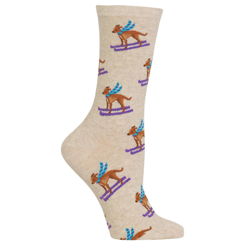 Hot Sox Womens Ski Dog Crew Socks