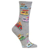 Hot Sox Womens Food Trucks Crew Socks