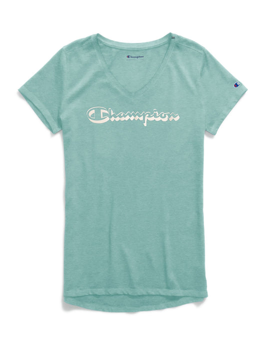 Champion Womens Authentic Wash V-Neck Tee