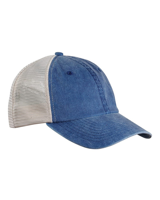 Sportsman Pigment-Dyed Trucker Cap, Adjustable, Texas Orange/Stone