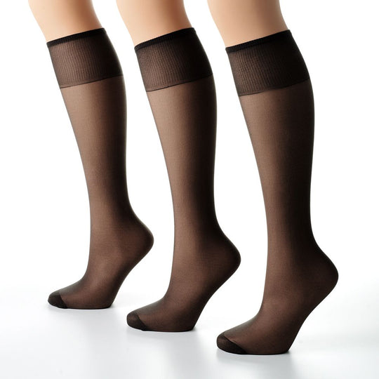 Hanes Too Sheer Knee High Reinforced toe 3 Pair Pack