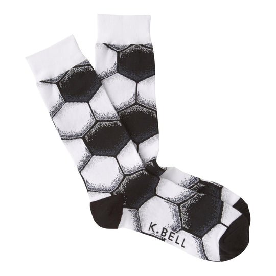 K. Bell Mens Soccer Ball Crew Socks