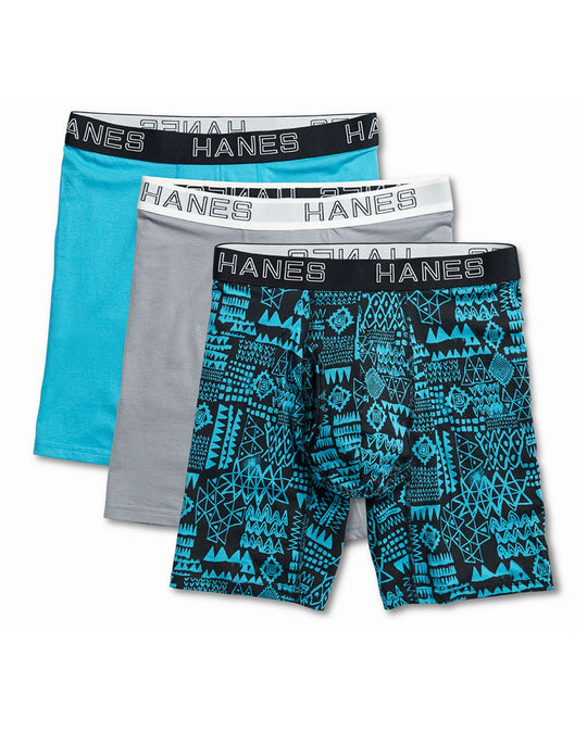Hanes Ultimate Mens Comfort Flex Fit Cotton/Modal Boxer Briefs 3-Pack