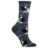 Hot Sox Womens Christmas Cats Crew Socks