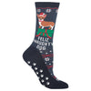 Hot Sox Womens Feliz Naughty Dog Crew Socks