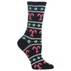 Hot Sox Womens Candy Cane Stripe Crew Socks