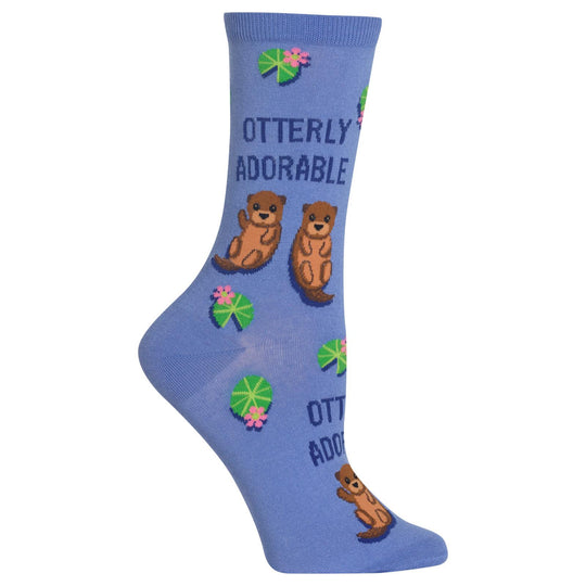 Hot Sox Womens Otterly Adorable Crew Socks