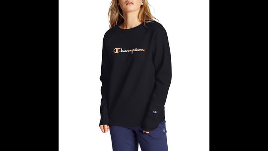 Champion Womens Powerblend Fleece Boyfriend Crew