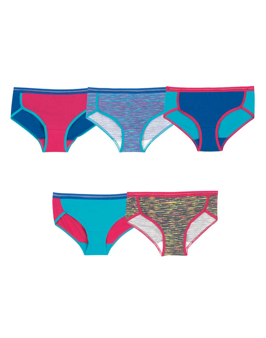 Hanes Girls Active Stretch Hipster 5-Pack