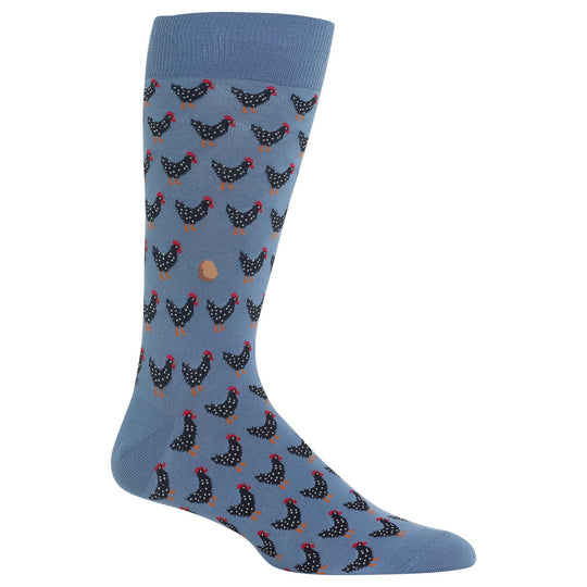 Hot Sox Mens Chicken and Egg Crew Socks