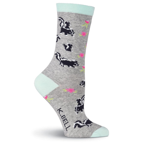 K. Bell Womens Skunks Crew Socks
