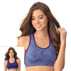 Lily of France Seamless Women`s Reversible Crop Sports Bra