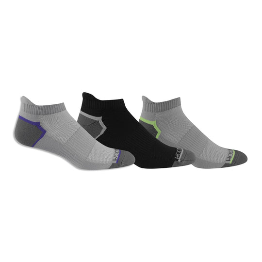 Fruit of the Loom Mens Breathable Nylon Low Cut Tab Socks 3 Pair