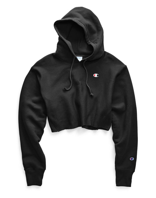 Champion Life Womens Reverse Weave Cropped Cut Off Pullover Hoodie